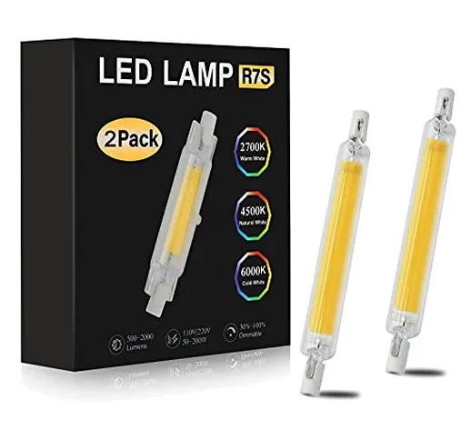 Lampadine LED R7S 78mm Dimmerabile, R7S LED 78mm 10W Lamp, R7S COB 10W Lampadina, LED 78mm...