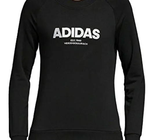 adidas Women Sweatshirts All Cap Running Black Fashion Training Gym CZ5690 New (XL)