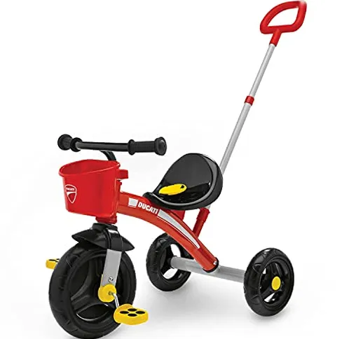 Chicco Triciclo Bambini U-GO Ducati 2in1, Triciclo Bimba e Bimbo con Maniglione ad Altezza...