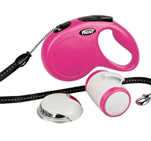 Nobby- Flexi New Classic. Guinzaglio Allungabile Fino a 5 m per Cani di Taglia M. (M, Rosa...