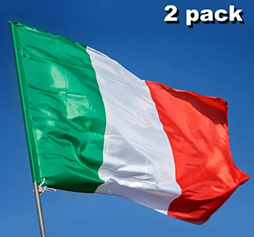 JOYTUTUS 70 x 100 cm Bandiera Italiana Italia Tricolore Poliestere con Passante per Terraz...