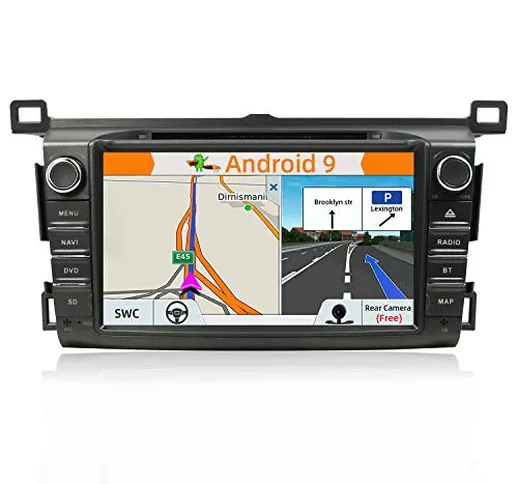 Autoradio doppio DIN per Toyota RAV4 2013 – 2015 Android 9.0 8 pollici 2G RAM + 32G ROM Ca...