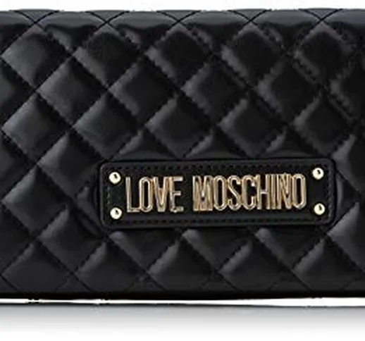 Love Moschino Borsa Quilted Nappa Pu, Tracolla Donna, Nero (Nero), 14x2x28 cm (W x H x L)