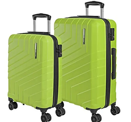 Set di Valigie Trolley da Viaggio Rigide - Bagaglio a Mano e da Stiva Ultra Leggeri in ABS...