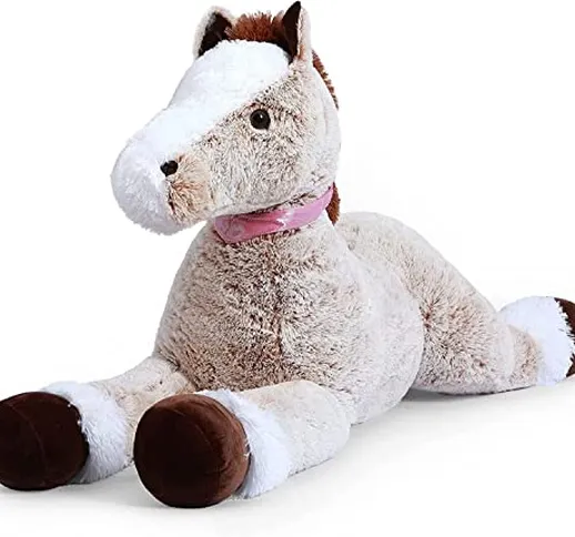 SNOWOLF gigante peluche giocattolo cavallo grande giocattolo animale farcito Pony Unicorno...