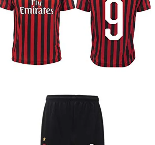 Completo Piatek Milan Ufficiale 2019 2020 AC Adulto Bambino Krzysztof Numero 9 Maglia Pant...