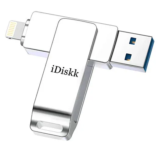 iDiskk Pendrive per iPhone iPad 512GB, Chiavetta USB Lightning Flash Drive iOS iPhone iPad...
