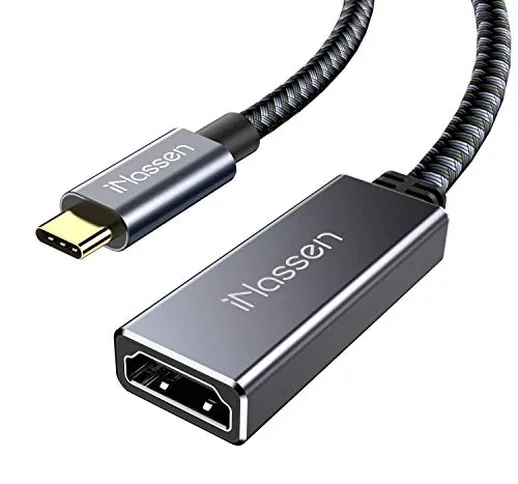iNassen - Adattatore USB C HDMI 4 K a 60 Hz Thunderbolt 3 su HDMI, adattatore da USB tipo...