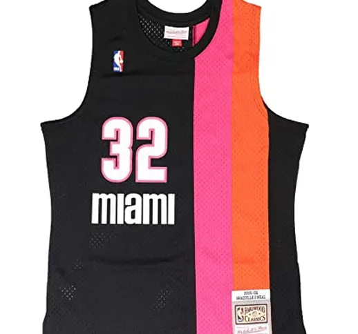 Mitchell & Ness Canotta Basket NBA Miami Heat Shaquille O'Neal 2005 Swingman Jersey (M)