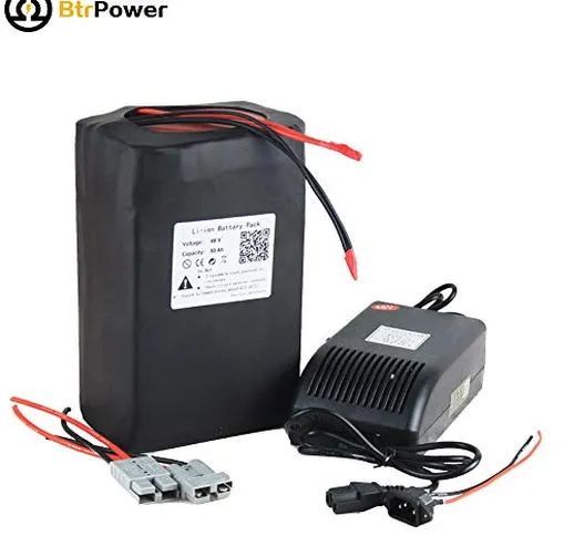 BtrPower, batteria da 48 V, 20 Ah, 30 Ah, batteria al litio LiFeP04, batteria agli ioni di...