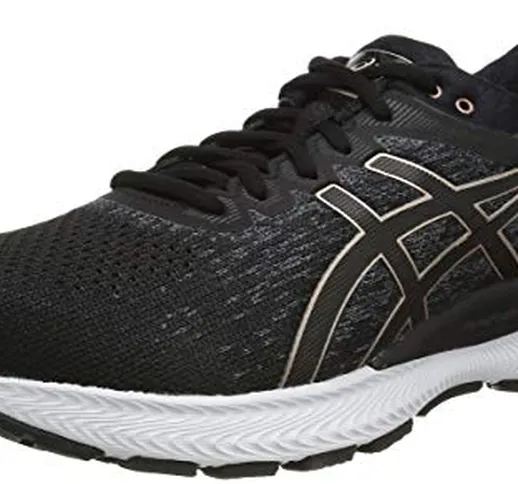 ASICS Gel-Nimbus 22 Knit, Running Shoe Donna, Noir/Noir, 39 EU