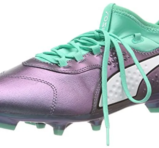 Puma One 3 Illuminate Fg, Scarpe da Calcio Uomo, Viola (Color Shift-Biscay Green-Puma Whit...