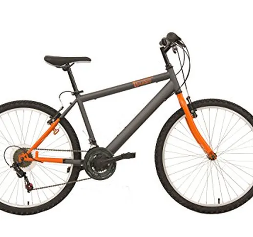 F.lli Schiano Mountain Bike Thunder Bicicletta, da Uomo, Grigio/Arancio Opaco, 26"