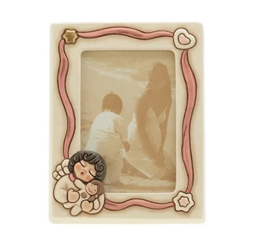 THUN - Portafoto Rosa Angel Girl - Complementi d'Arredo, Living - Idea Regalo - Ceramica -...