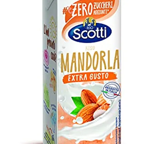 Riso Scotti - Riso Mandorla Extra Gusto - Latte di Mandorla con Riso senza Lattosio, senza...