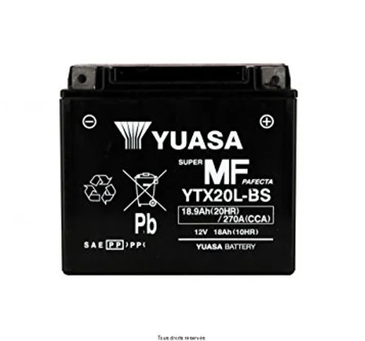 BATTERIA YUASA HARLEY DAVIDSON FXD 1580 SERIES DYNA 2008-2009 (YTX20L-BS)