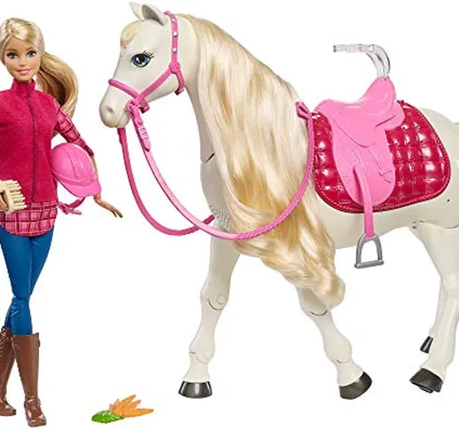 Barbie- Cavallo dei Sogni, Cammina, Risponde alle Azioni e al Tocco, Imballaggio Apertura...