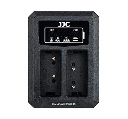 JJC Caricabatteria Doppio USB per Fujifilm X-PRO3 X-PRO2 X-PRO1 X-H1 X-T3 X-T2 X-T1 X-T30...