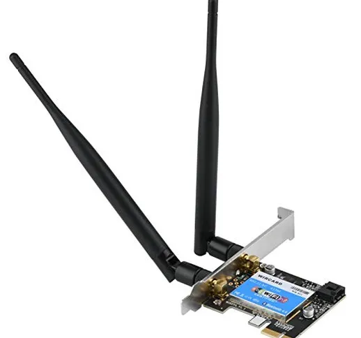 Richer-R PCIE Network Card, PCIE 433 Mbps Dual Band 2.4G / 5G + Bluetooth 4.0 Express Sche...