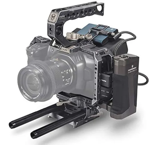 (Tactical Gray) TILTA TA-T01-A-G BMPCC 4K / BMPCC 6K Telecamera Gabbia Tactical Camera Cag...
