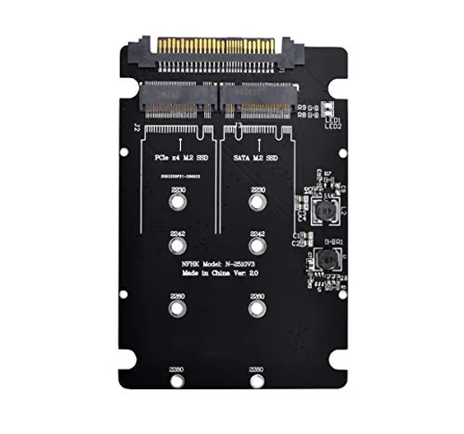 Xiwai SFF-8639 NVME U.2 a Combo NGFF M.2 M-Key SATA PCIe SSD Adattatore per scheda madre S...
