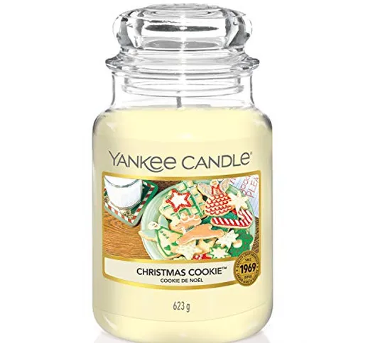 Yankee Candle Candela profumata in giara grande | Biscotto di Natale | Durata Fino a 150 O...