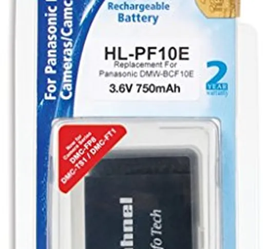 Hahnel HL-PF10E - Batteria di ricambio agli ioni di litio per Panasonic DMW-BCF10E, compat...