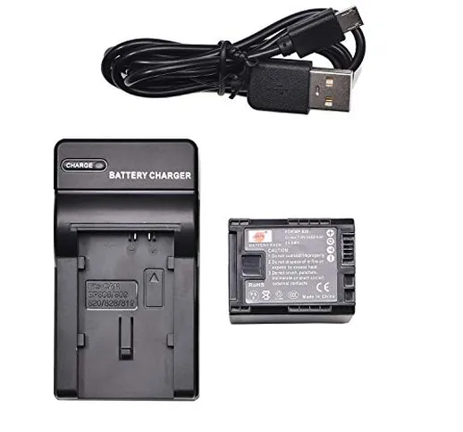 DSTE BP-828 Batteria agli ioni di litio e caricatore micro USB compatibile con Canon VIXIA...