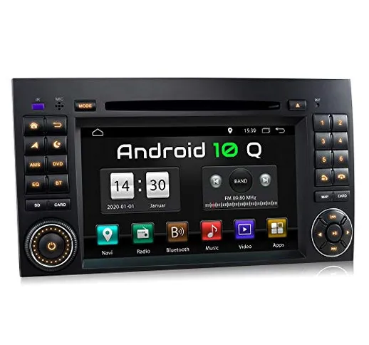 XOMAX XM-D10ZA Autoradio con Android 10 adatto per Mercedes A/B W169 I 4Core, 2GB RAM, 32G...
