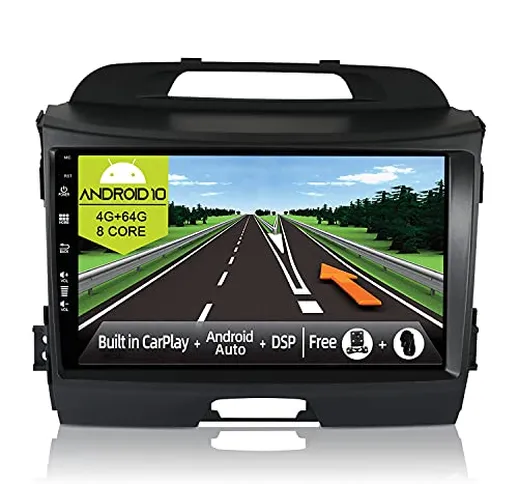 JOYX Android 10 Autoradio Compatibile Kia Sportage (2010-2015) - [4G+64G] - [Built-in DSP/...