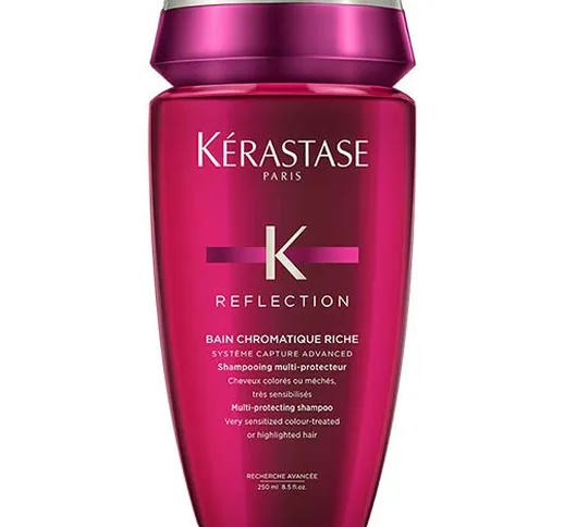 Kérastase Reflection Bain Chromatique Riche, Shampoo protettivo per capelli colorati e dec...