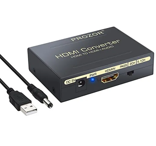 PROZOR Convertitore Adattatore da HDMI Digitale a HDMI e SPDIF/ Toslink e RCA L/R Audio -...