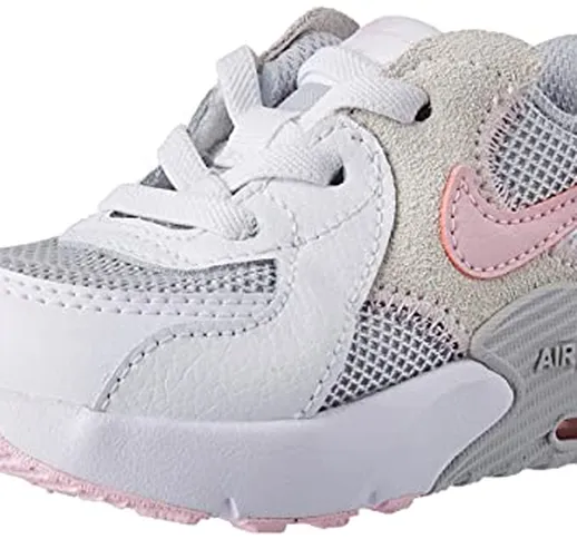 Nike Air Max Excee, Scarpe da Ginnastica Unisex-Bambini, White/Pink Foam-Grey Fog, 22 EU