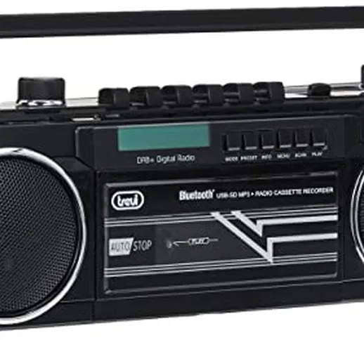 Trevi RR 511 DAB Radio Registratore con Ricevitore Digitale DAB, Mp3, UBS, Bluetooth, Funz...