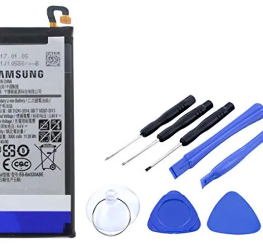 Batteria di ricambio 2 in 1 per Samsung Galaxy A5 (2017), agli ioni di litio, 3000 mAh, co...