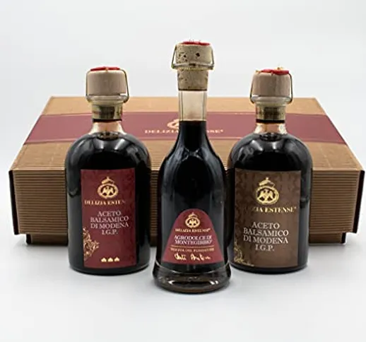 Confezione Regalo Aceto Balsamico di Modena IGP e Riserva del Fondatore - Affinato per alm...