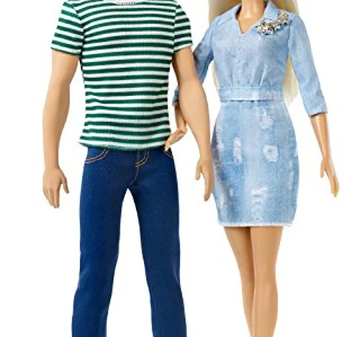 Barbie-e Ken Playset con Due Bambole, Cagnolino e Accessori, Giocattolo per Bambini 3+ Ann...