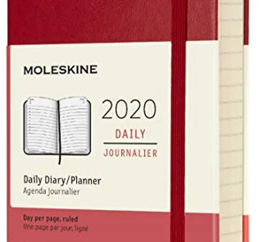 (modello precedente) - Moleskine 12 Mesi, anno 2020 Agenda Giornaliera, Copertina Rigida e...