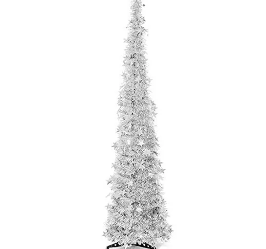 Langde Albero di Natale Artificiale 120 cm con Supporto, Alberi Natale Artificiali Pino, S...