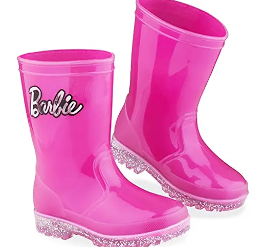 Barbie Stivaletti Da Pioggia Per Bambina, Stivali Gomma Impermeabili Antiscivolo, Wellingt...