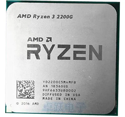 R3 2200G RYZEN 3 2200G 3.5 GHz Quad-Core CPU Processor YD2200C5M4MFB Socket AM4 Working 10...