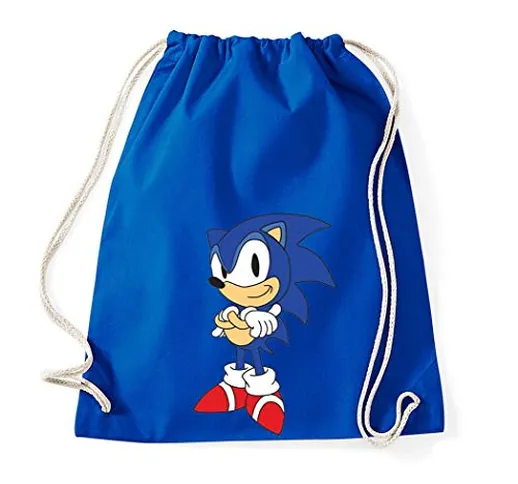 Youth Designz Borsa in cotone modello Sonic blu royal Taglia unica