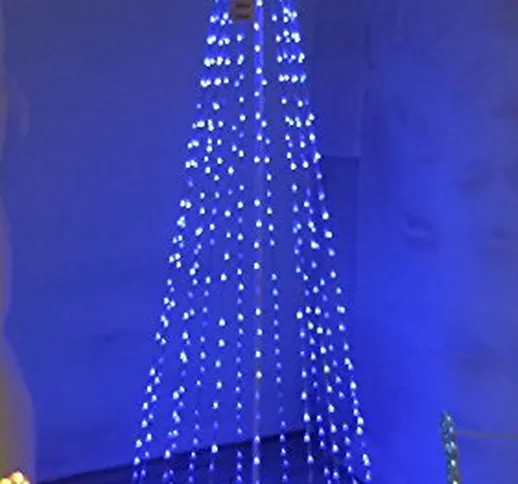 Salone Negozio Online Albero di Natale Style Basic 576 LED+Flash con Stella Altezza 2 MT 2...