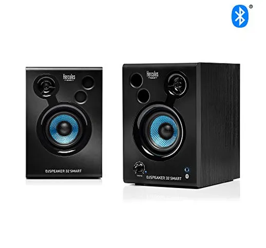 Hercules DJSpeaker 32 Smart - Altoparlanti DJ attivi monitoring Bluetooth per il mix, la p...