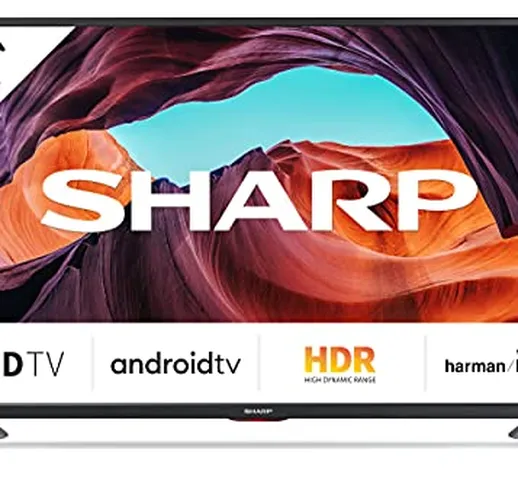 Sharp Aquos 40BL6E - 40" Smart TV 4K Ultra HD Android 9.0, Wi-Fi, DVB-T2/S2, 3840 x 2160 P...