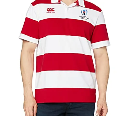 Canterbury of New Zealand Men's World Cup 2019 Sleeve Rugby Jersey, Bright White, M