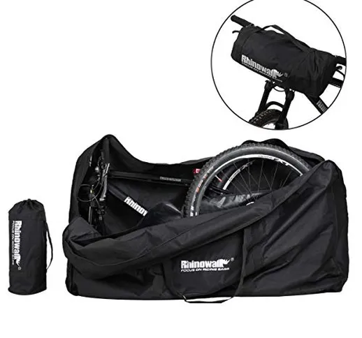 LKN - Borsa pieghevole per bicicletta con borsa in omaggio, RM261-nero