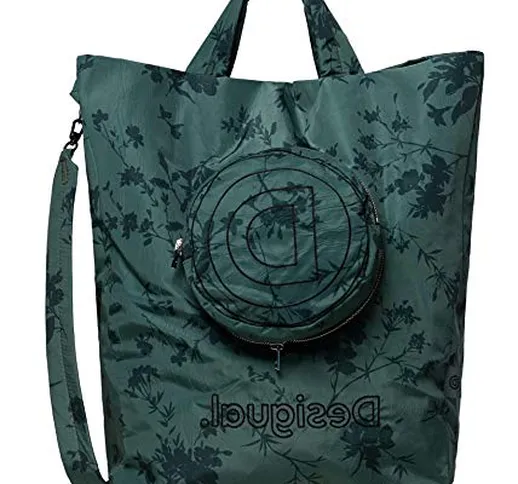 Desigual 20SQXW11 - Borsa da shopping bag con motivo floreale, con tasca estraibile