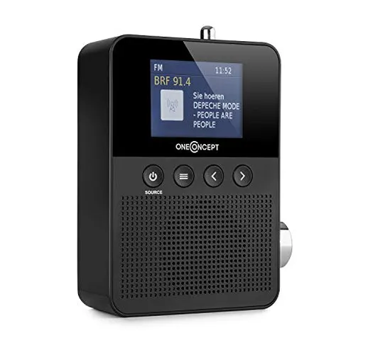OneConcept Plug + Play DAB - Radio-Presa Elettrica, Radio Digitale, Bluetooth, DAB + / FM,...