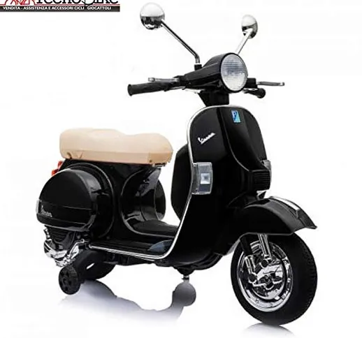 Tecnobike Shop Moto Scooter Elettrico per Bambini Ufficiale Piaggio Vespa PX 150 12V con R...